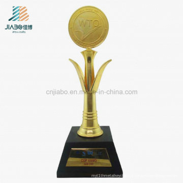 De alta qualidade de fundição de metal artesanato lembrança decoração personalizado WTO Troféu